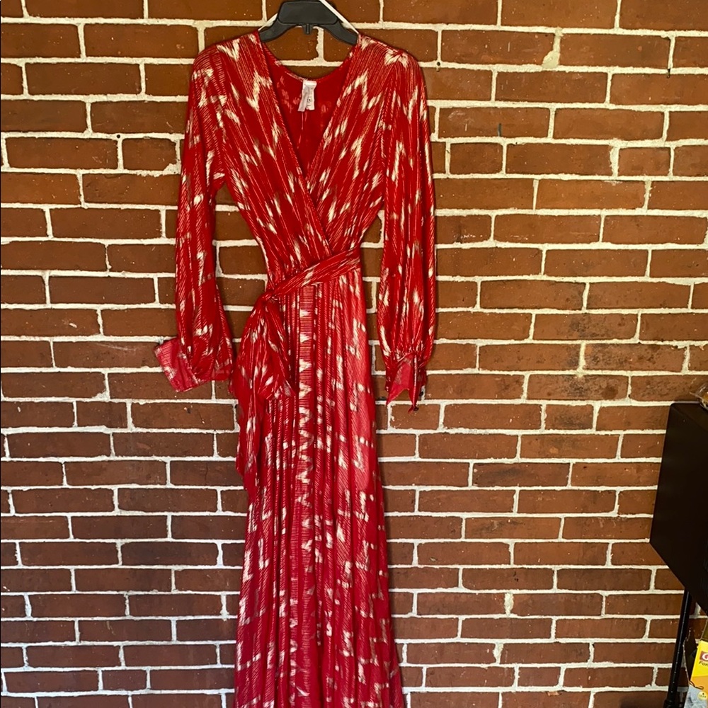 NWOT Elegant Red Wrap Dress